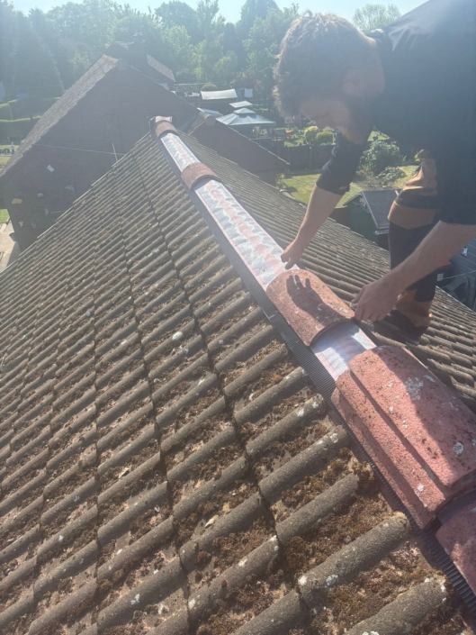 dry ridge system installed in Stafford Kingsway Roofing